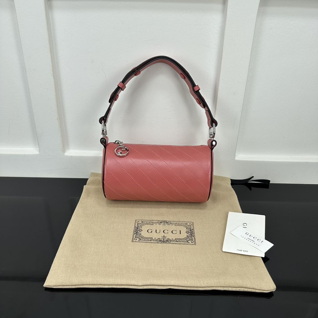 Gucci Blondie Mini Shoulder Bag Pink Leather