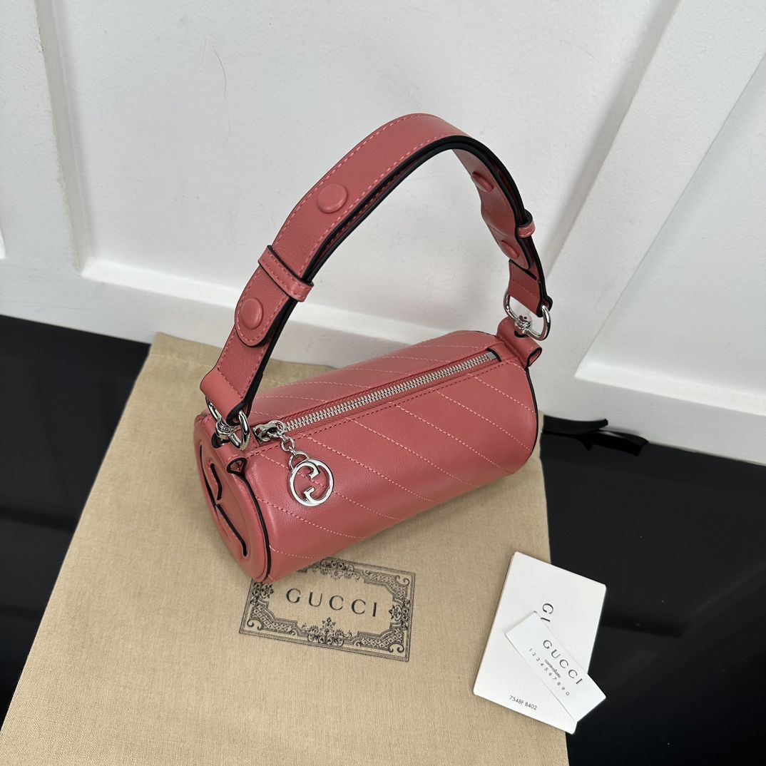 Gucci Blondie Mini Shoulder Bag Pink Leather