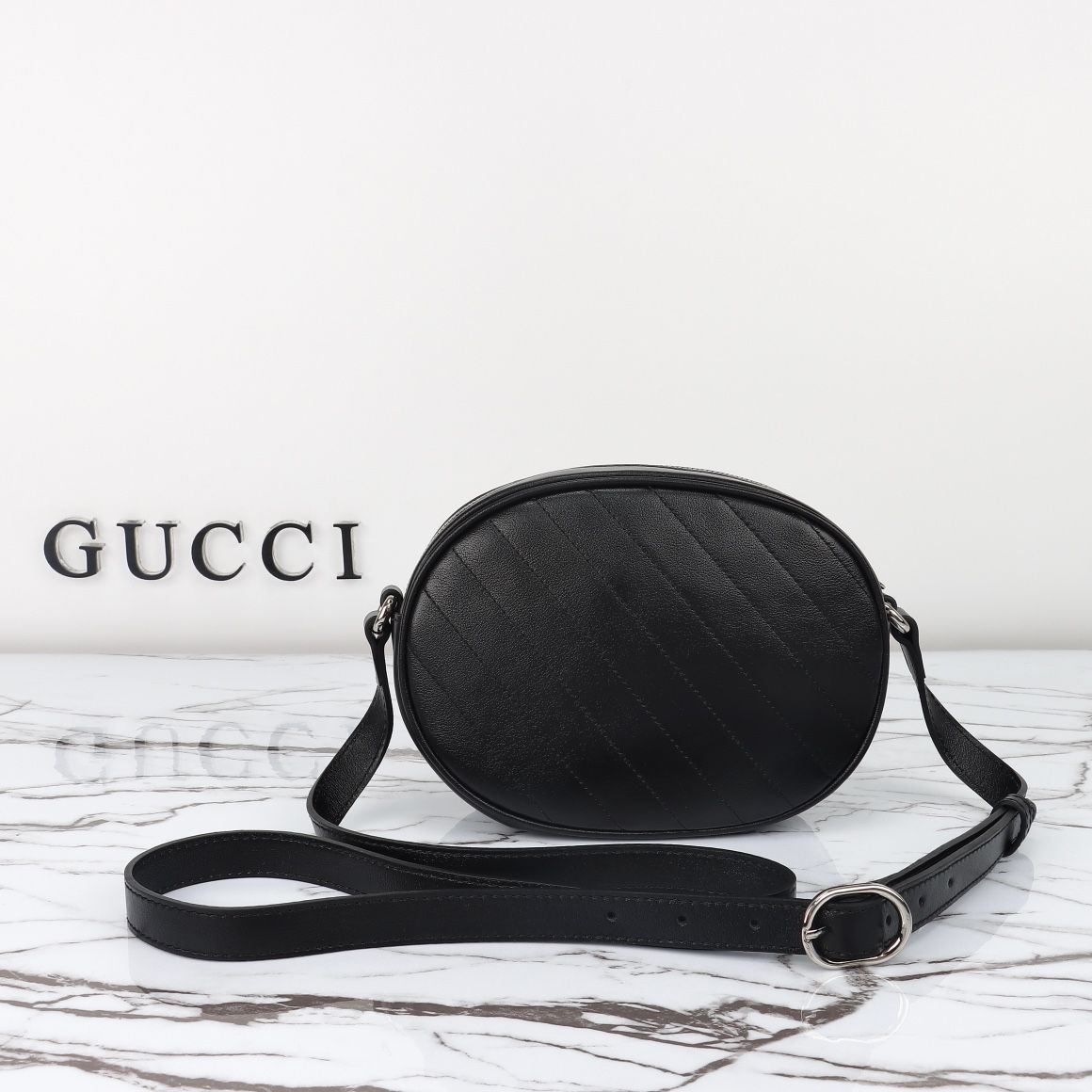 Gucci Blondie Mini Shoulder Bag Black Leather