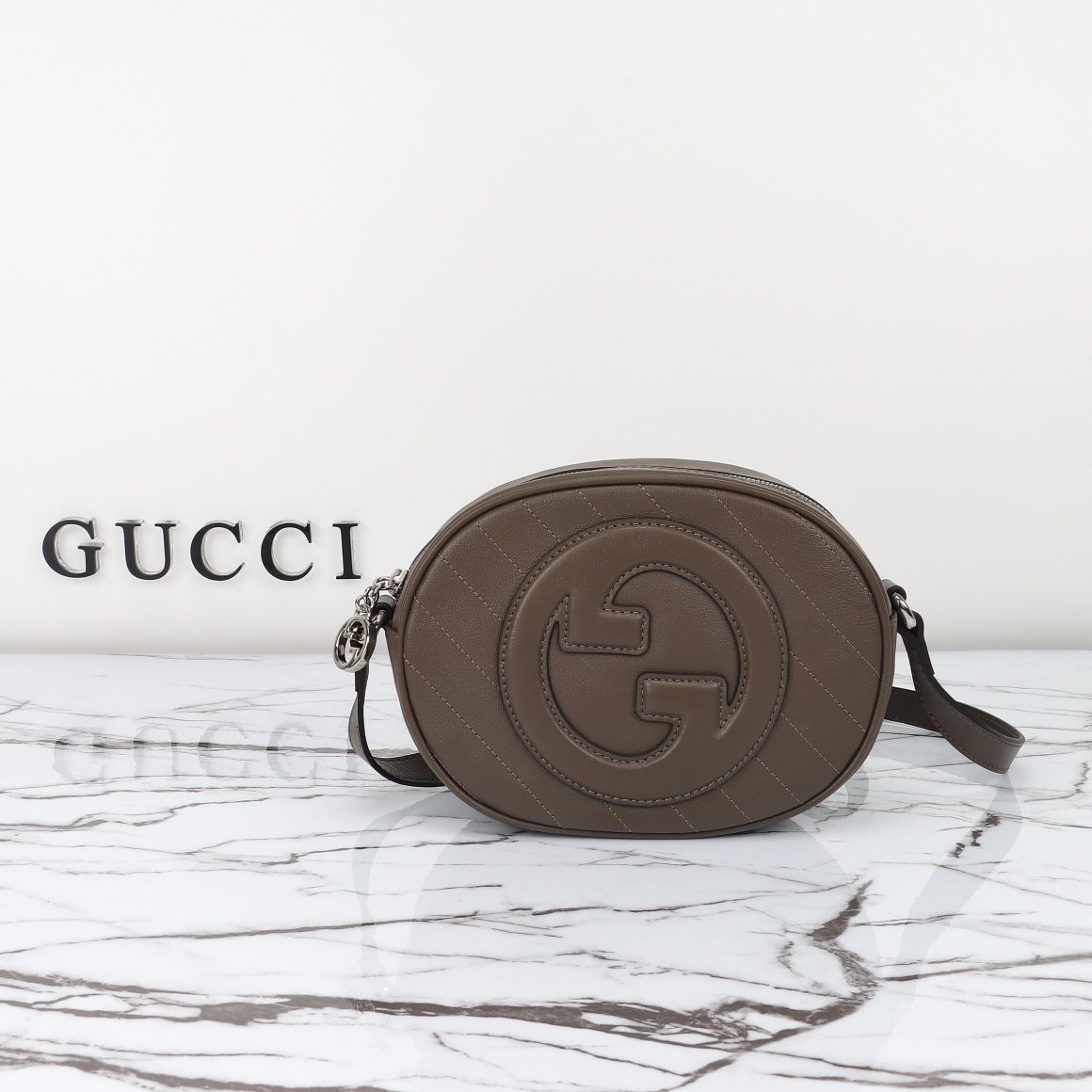 Gucci Blondie Mini Shoulder Bag Brown Leather