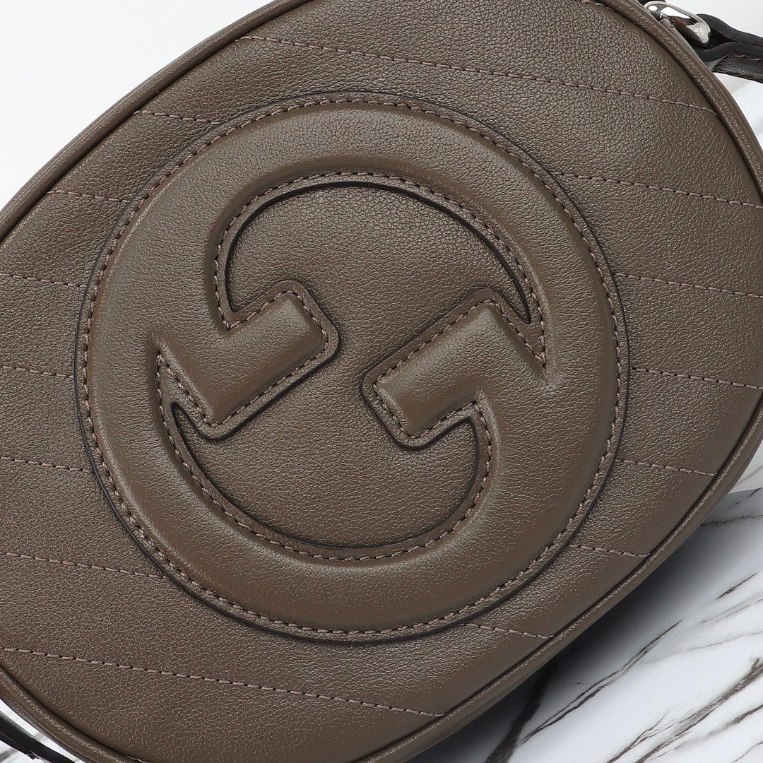 Gucci Blondie Mini Shoulder Bag Brown Leather