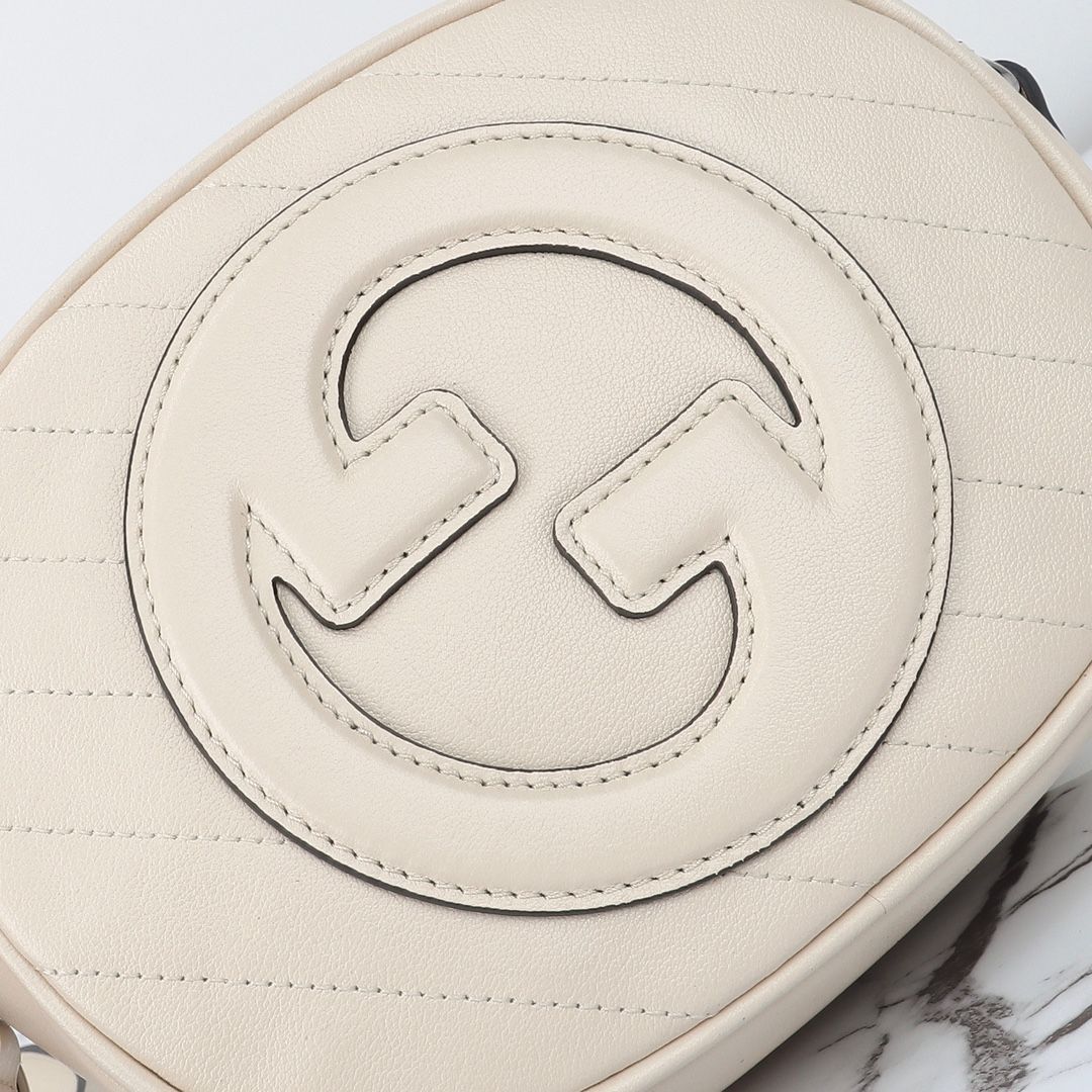 Gucci Blondie Mini Shoulder Bag White Leather