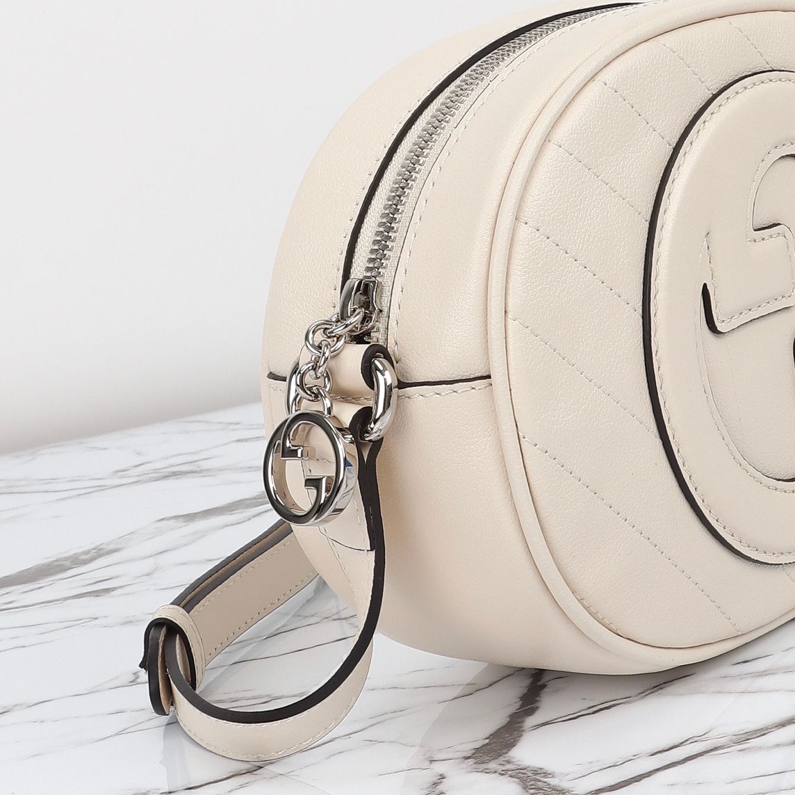 Gucci Blondie Mini Shoulder Bag White Leather