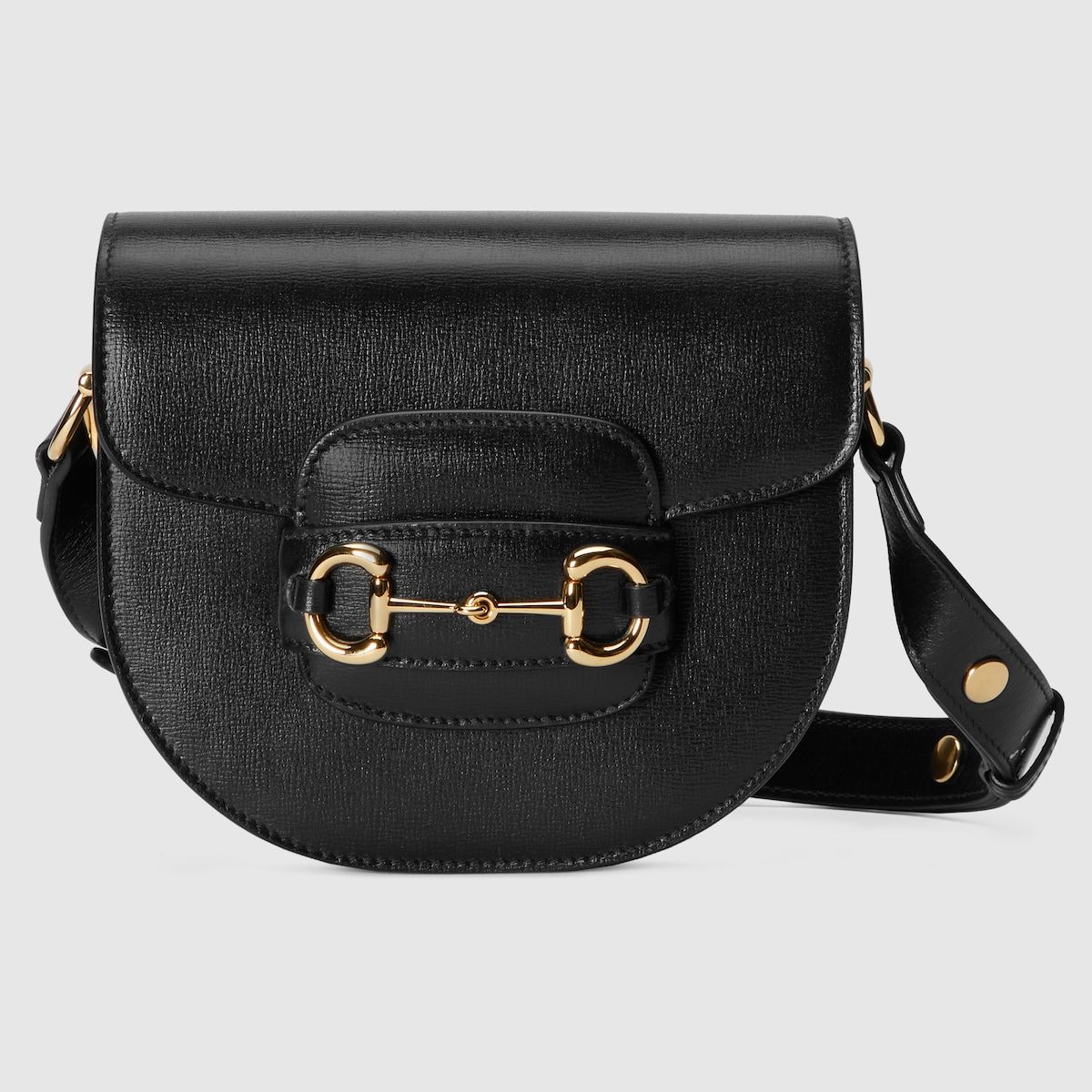 Gucci Horsebit 1955 Mini Rounded Bag Black Leather