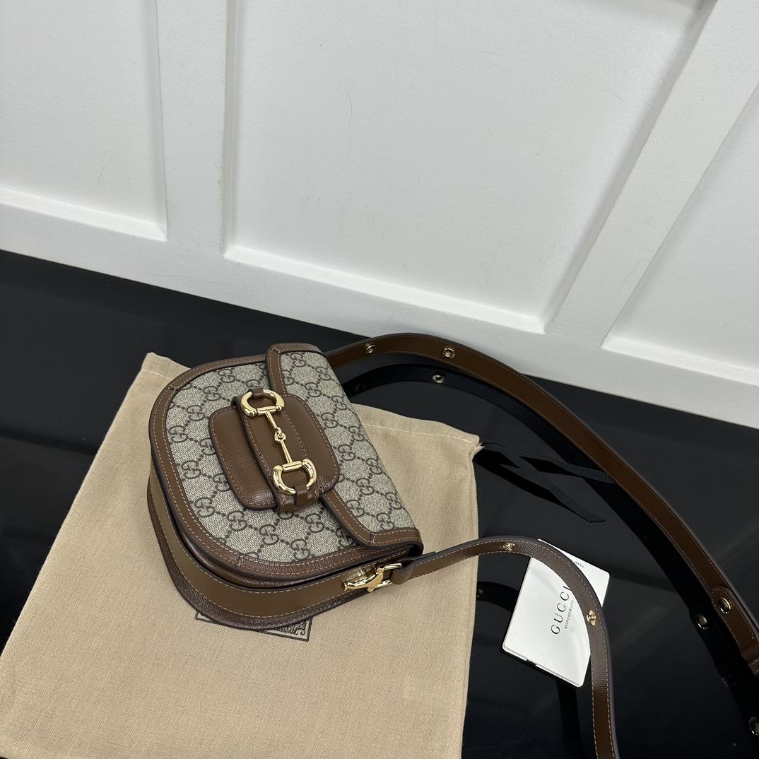 Gucci Horsebit 1955 Mini Rounded Bag Gg Supreme