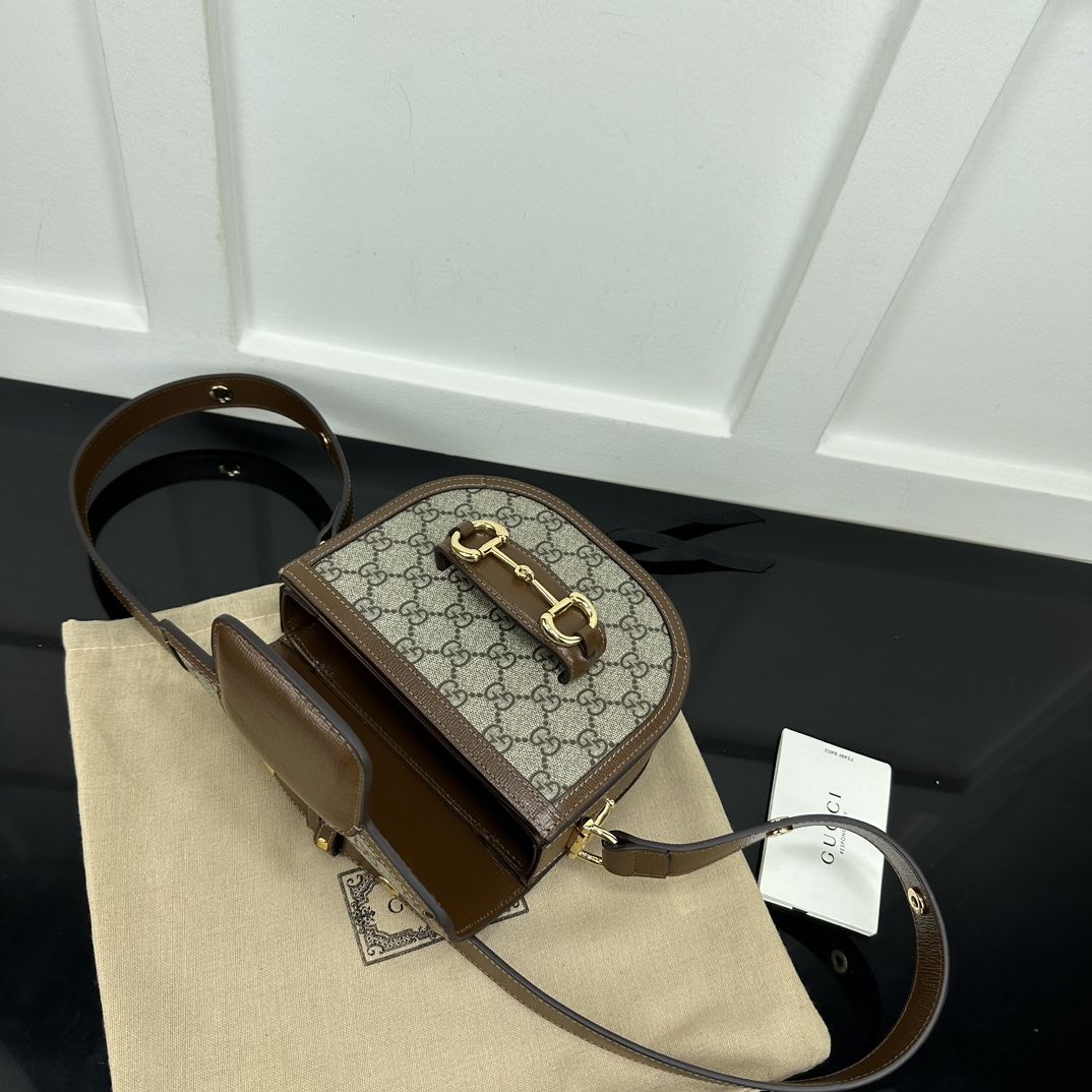 Gucci Horsebit 1955 Mini Rounded Bag Gg Supreme