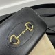 Gucci Horsebit 1955 Small Shoulder Bag Black Leather