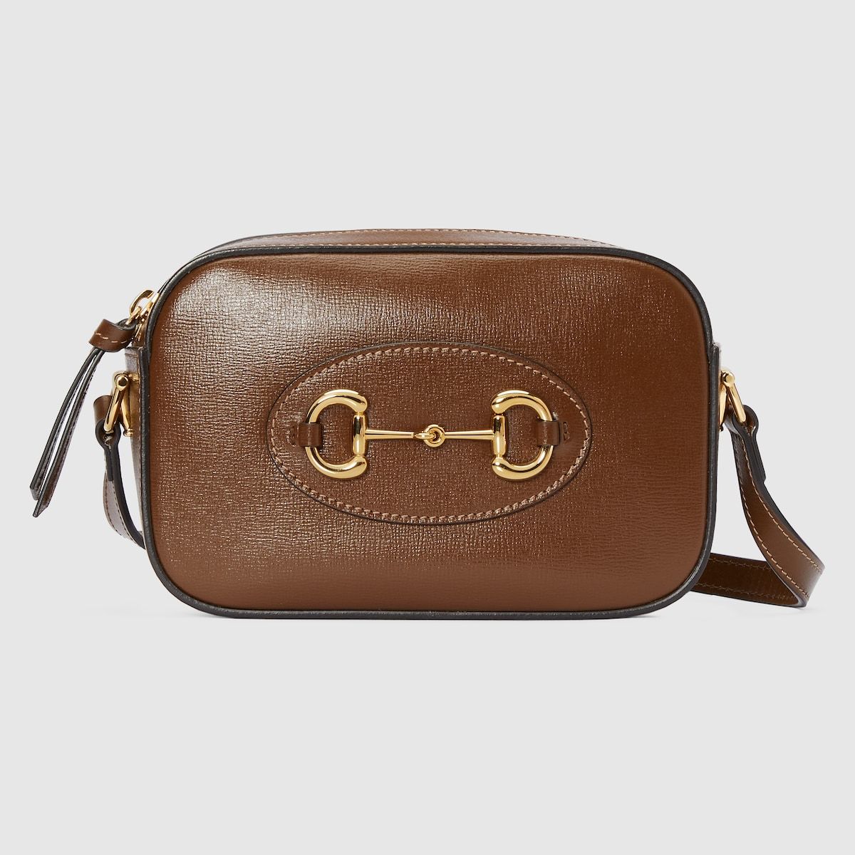 Gucci Horsebit 1955 Small Shoulder Bag Brown Leather