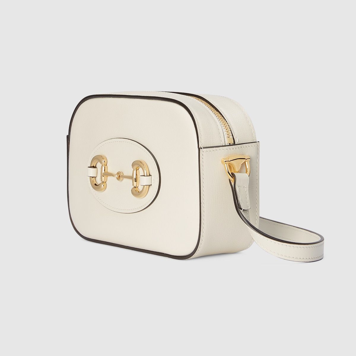 Gucci Horsebit 1955 Small Shoulder Bag White Leather