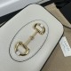 Gucci Horsebit 1955 Small Shoulder Bag White Leather