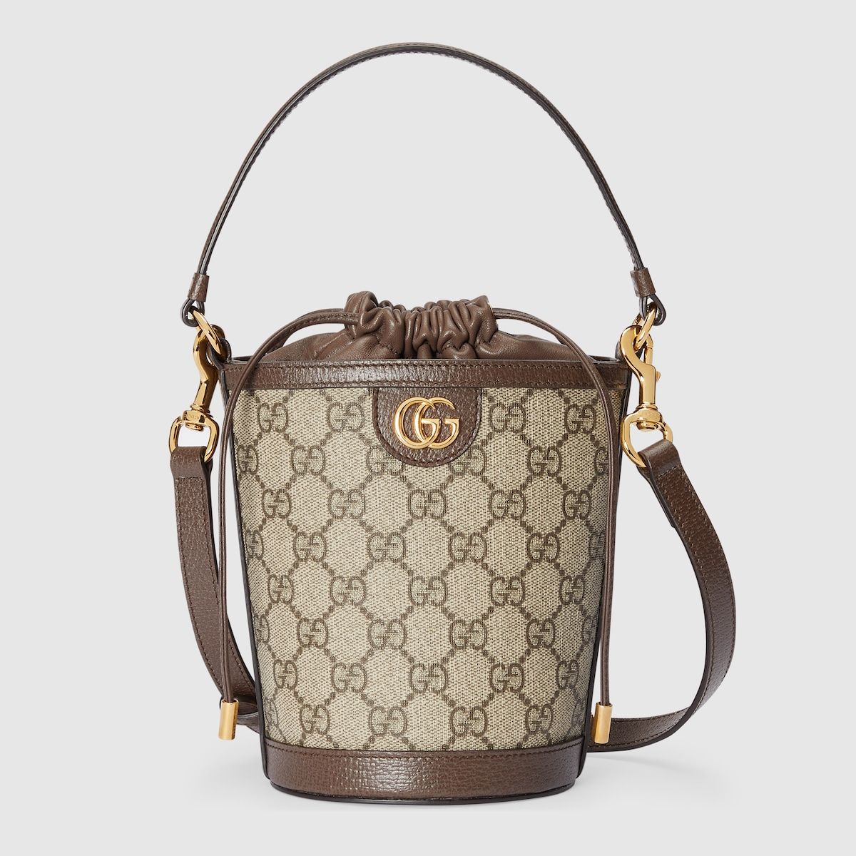 Gucci Ophidia Mini Bucket Bag Beige And Ebony Supreme