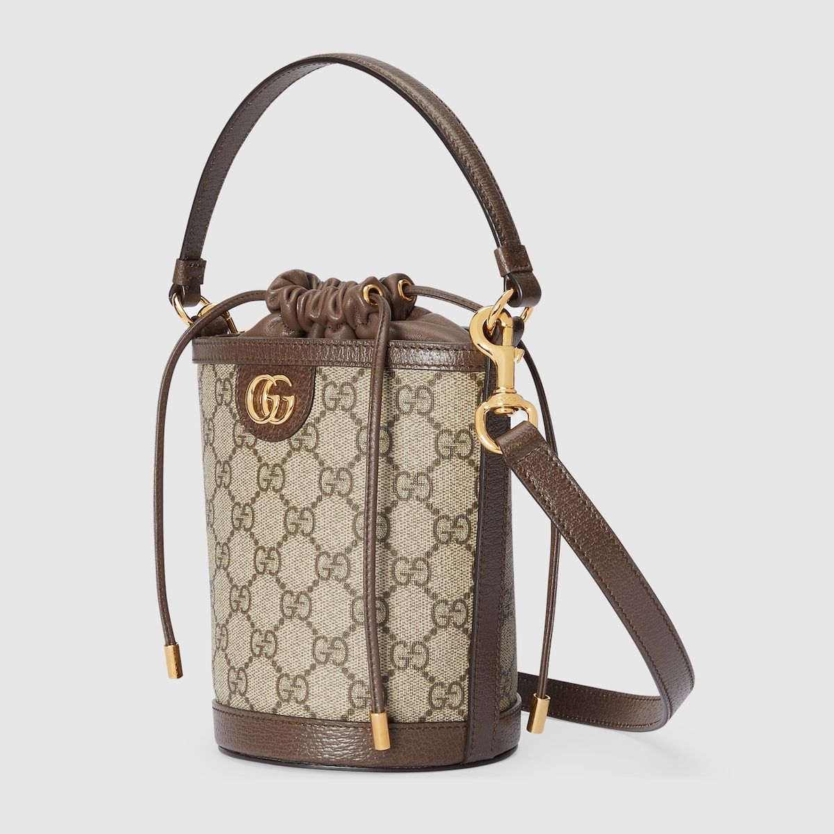 Gucci Ophidia Mini Bucket Bag Beige And Ebony Supreme