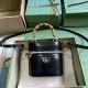 Gucci Mini Bamboo Shoulder Bag Black Leather