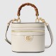 Gucci Mini Bamboo Shoulder Bag White Leather