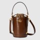 Gucci Ophidia Mini Bucket Bag Brown Leather