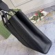 Gucci Jumbo Gg Medium Tote Bag Black Leather