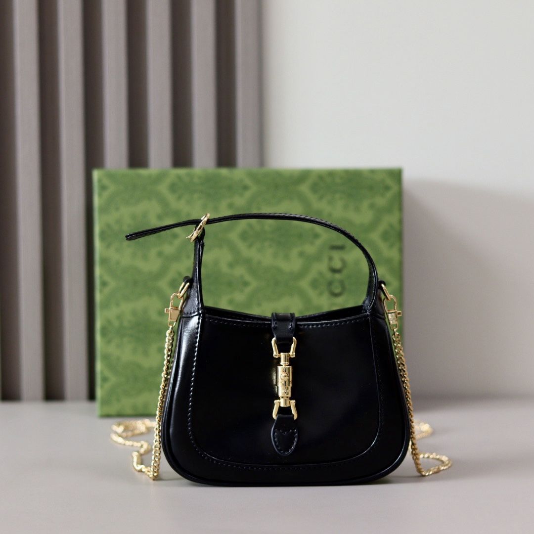 Gucci Jackie 1961 Super Mini Bag Black Leather