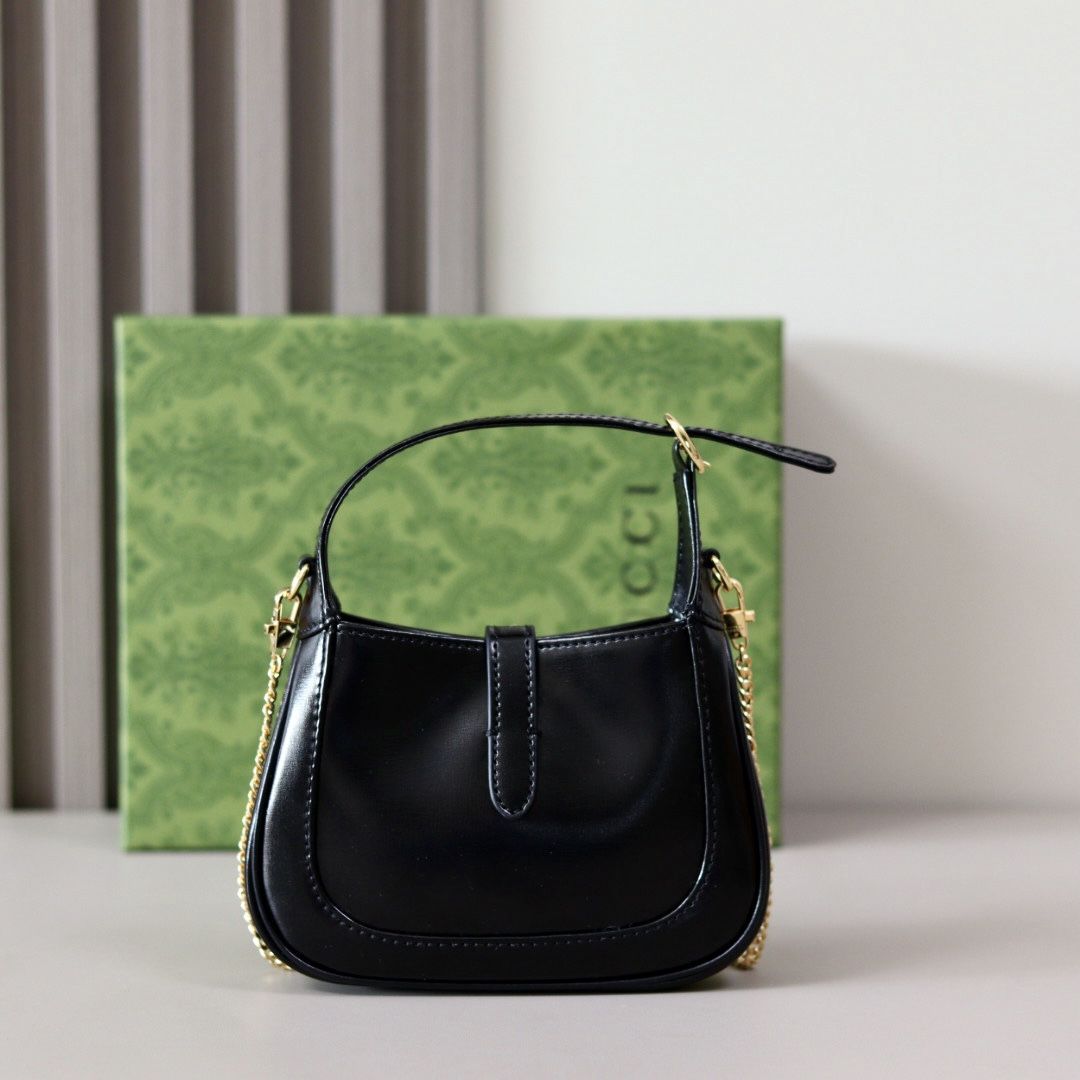 Gucci Jackie 1961 Super Mini Bag Black Leather