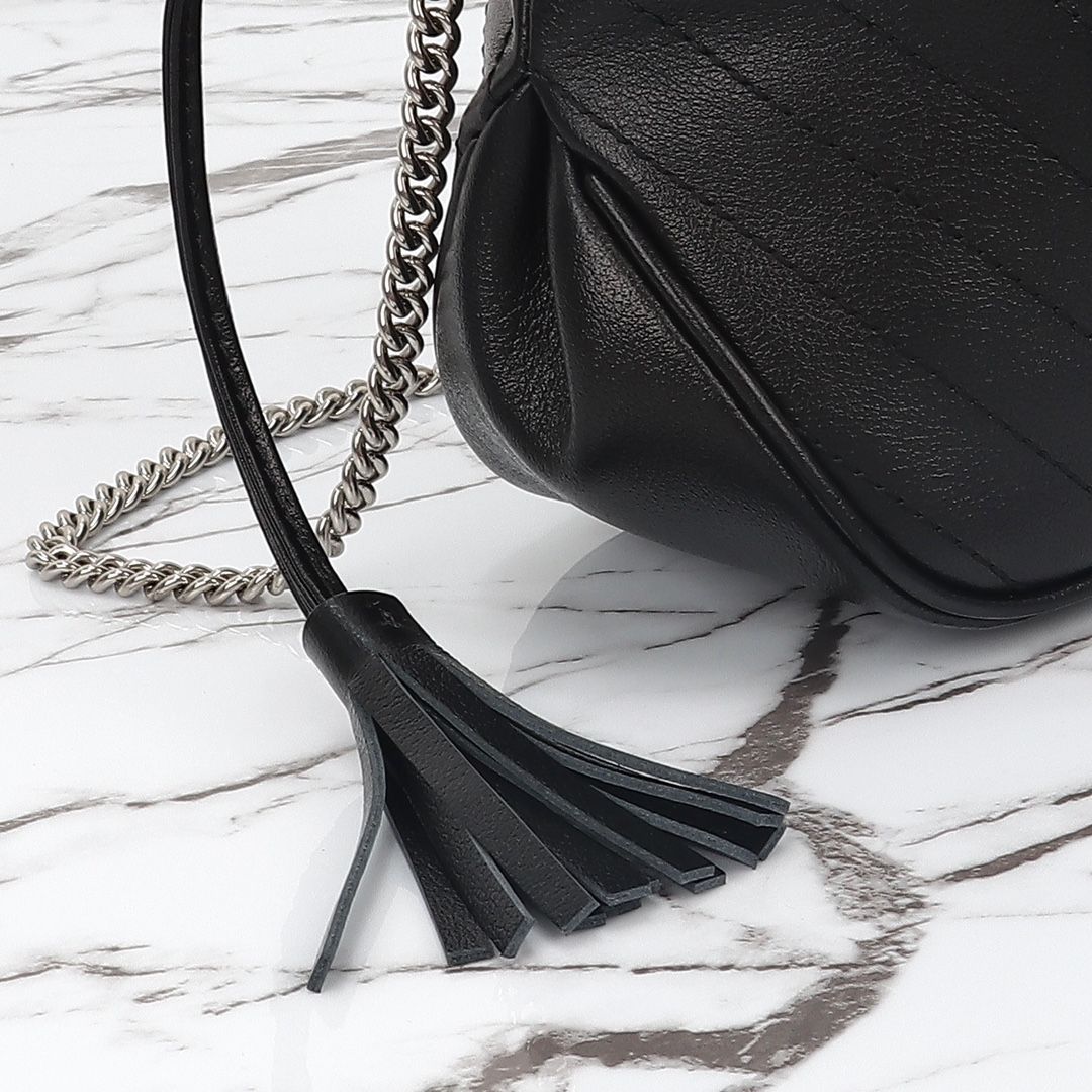 Gucci Blondie Mini Bucket Bag Black Leather