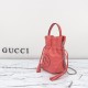 Gucci Blondie Mini Bucket Bag Pink Leather