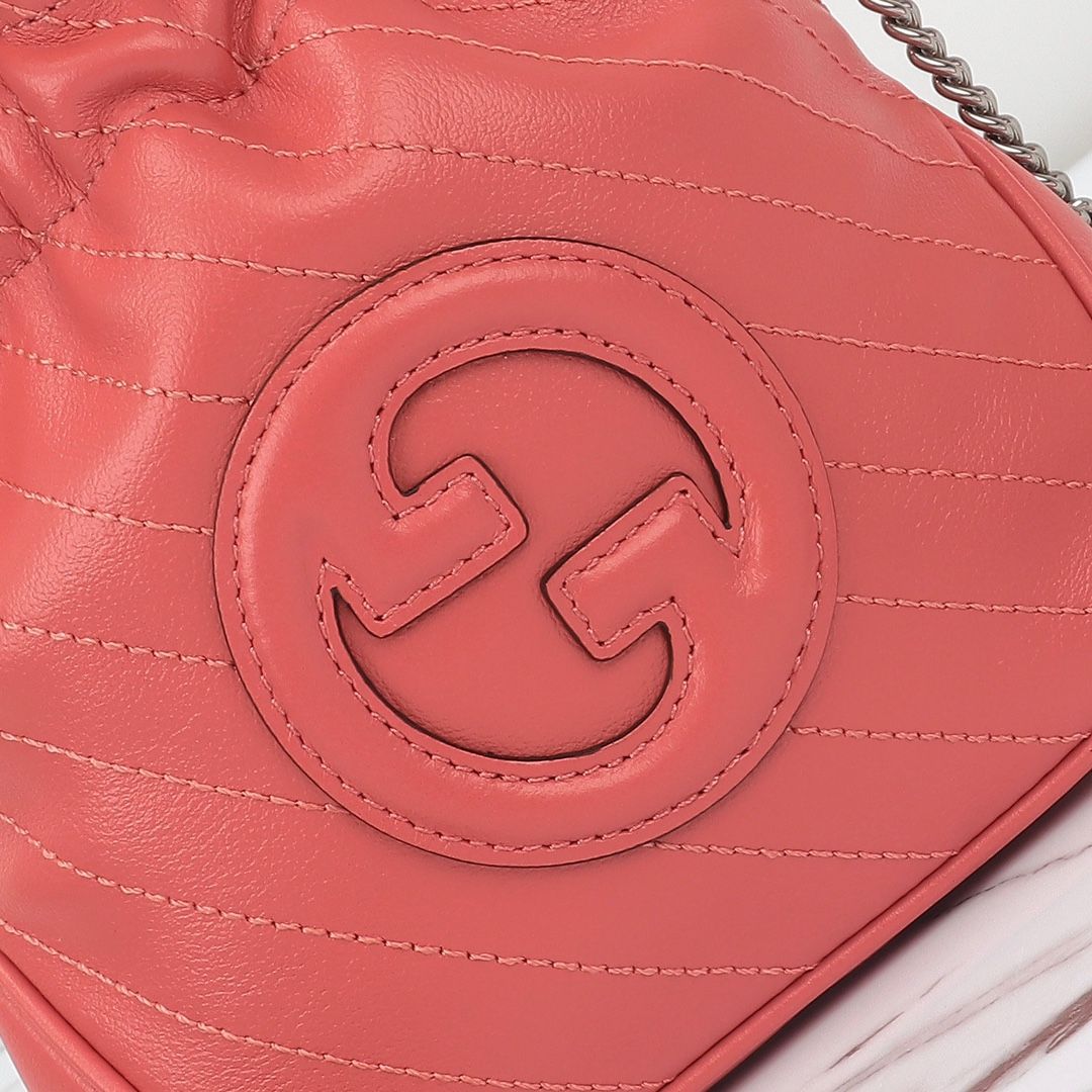 Gucci Blondie Mini Bucket Bag Pink Leather