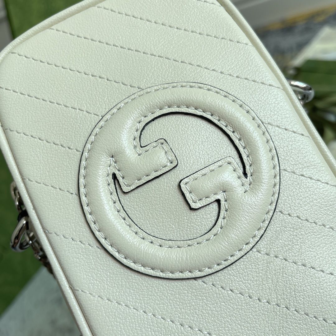 Gucci Blondie Mini Bag White Leather