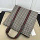 Gucci Gg Tender Medium Tote Bag Beige And Ebony Supreme Tender