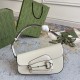 Gucci Horsebit 1955 Small Shoulder Bag White Leather