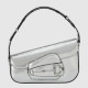 Gucci Horsebit 1955 Small Shoulder Bag Metallic Silver Leather