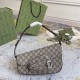 Gucci Horsebit 1955 Small Shoulder Bag Beige And Ebony Gg Supreme