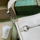 Gucci Horsebit Slim Small Shoulder Bag White Leather