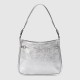 Gucci Horsebit Slim Small Shoulder Bag Metallic Silver Leather