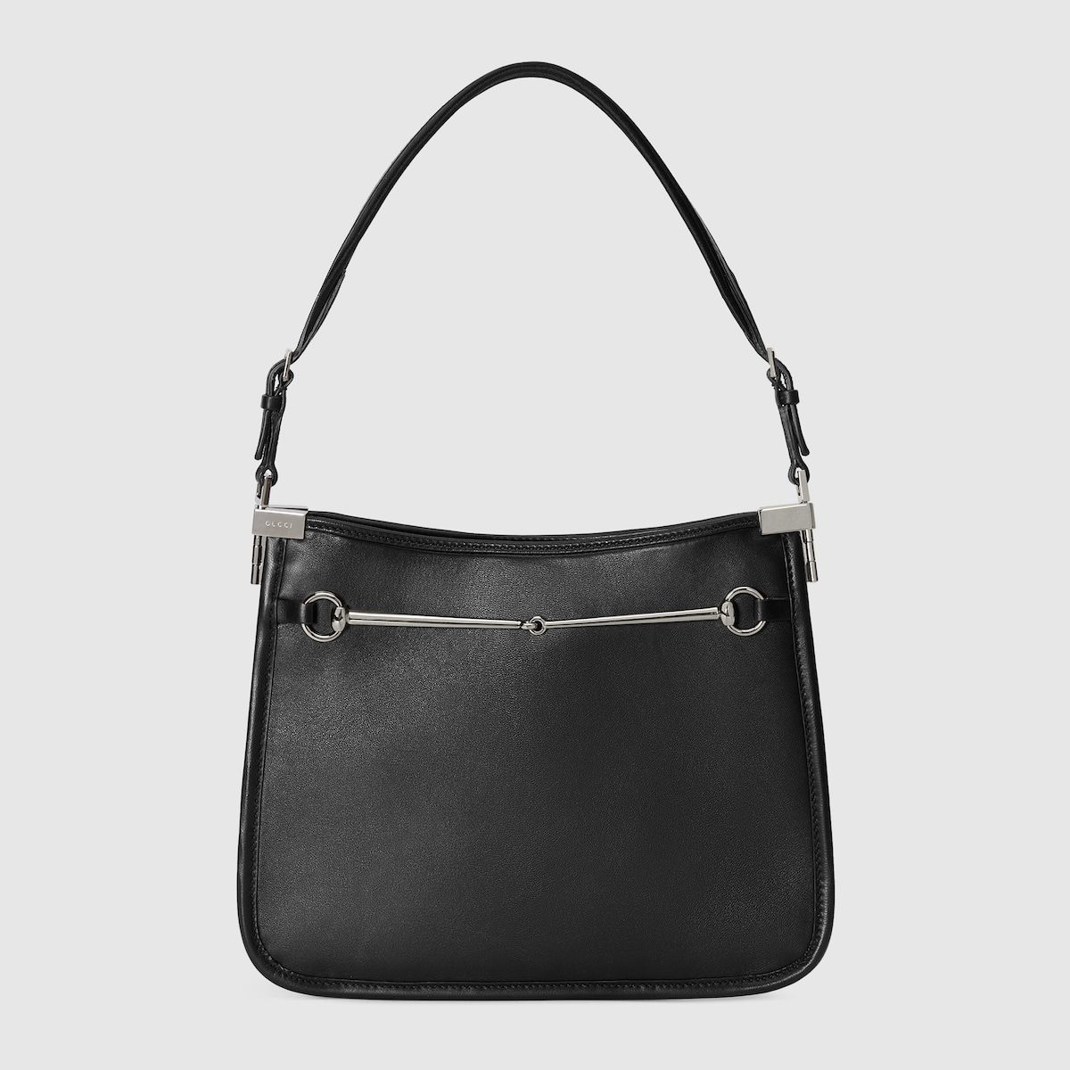 Gucci Horsebit Slim Small Shoulder Bag Black Leather