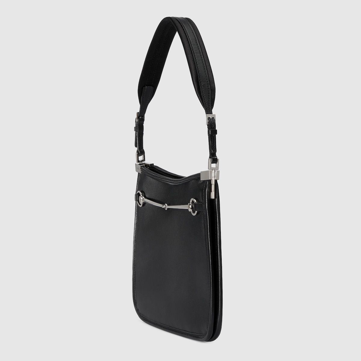 Gucci Horsebit Slim Small Shoulder Bag Black Leather