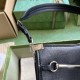 Gucci Horsebit Slim Small Shoulder Bag Black Leather