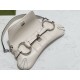 Gucci Horsebit Chain Small Shoulder Bag White Leather