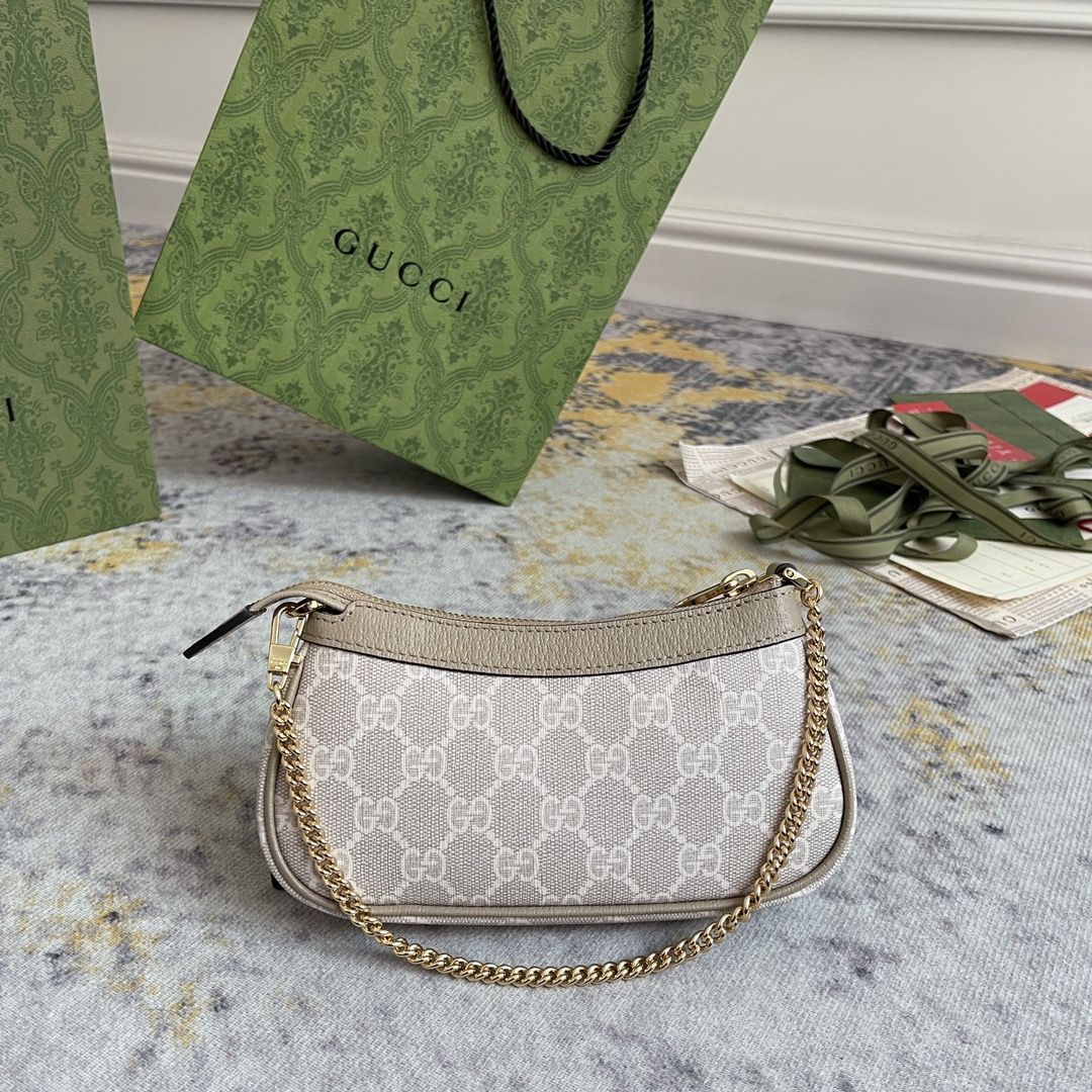 Gucci Ophidia Mini Bag Beige And White Supreme