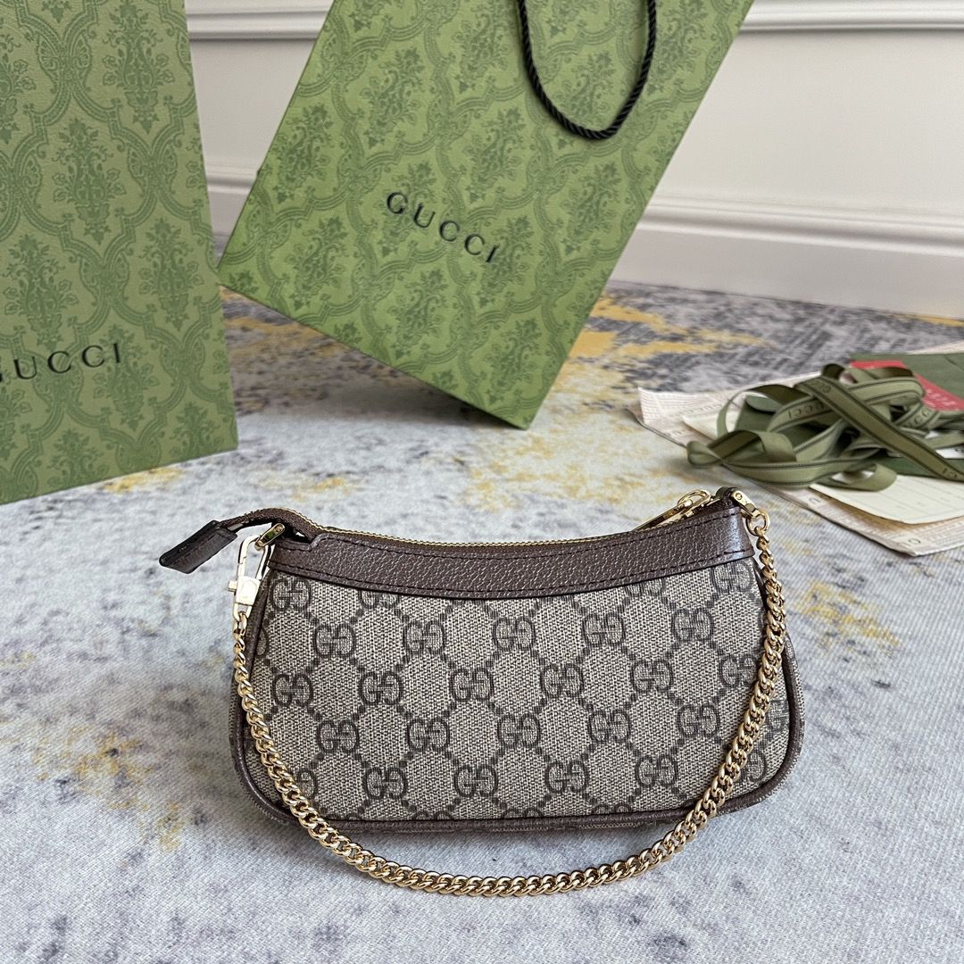 Gucci Ophidia Mini Bag Beige And Ebony Supreme