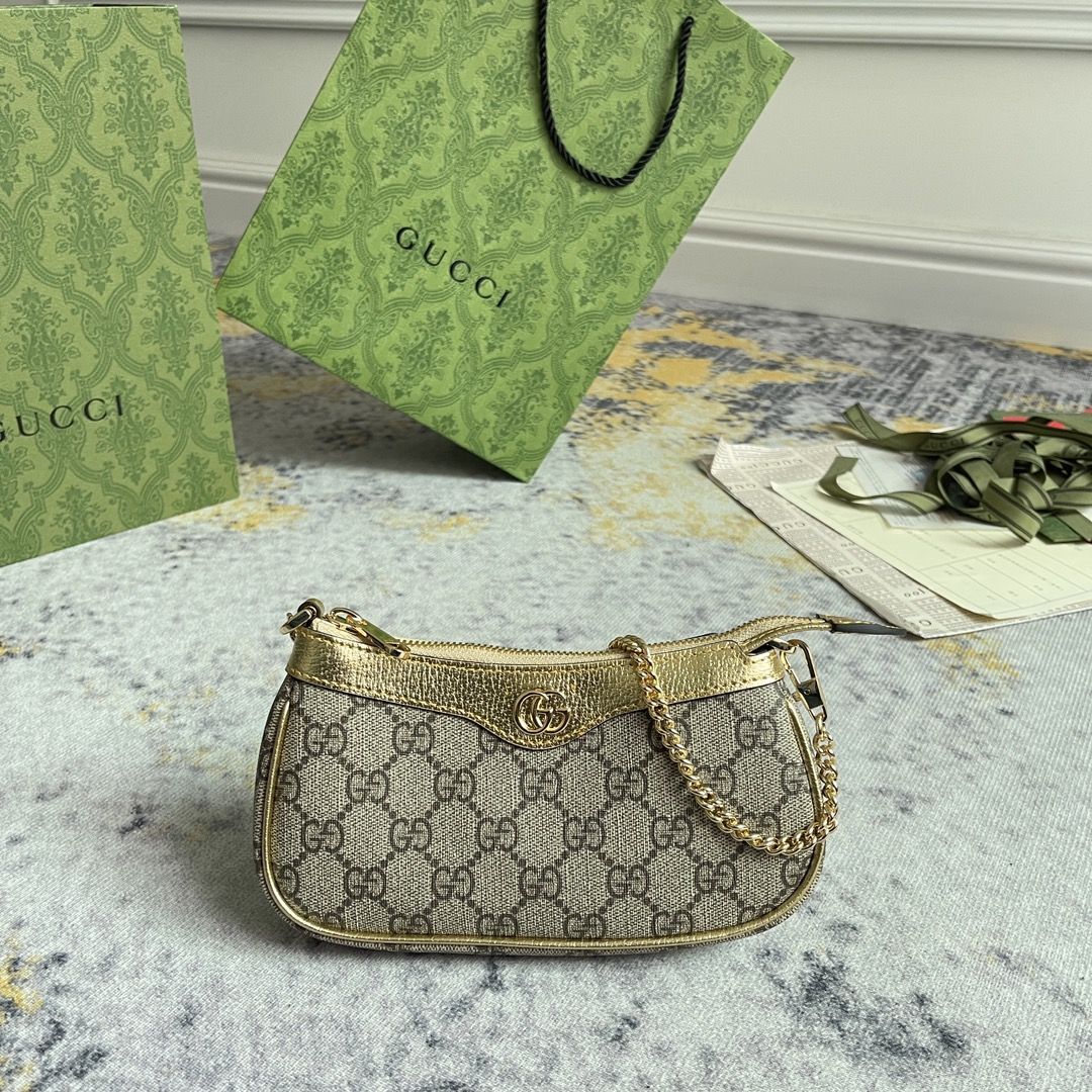 Gucci Ophidia Mini Bag Beige And Ebony Supreme