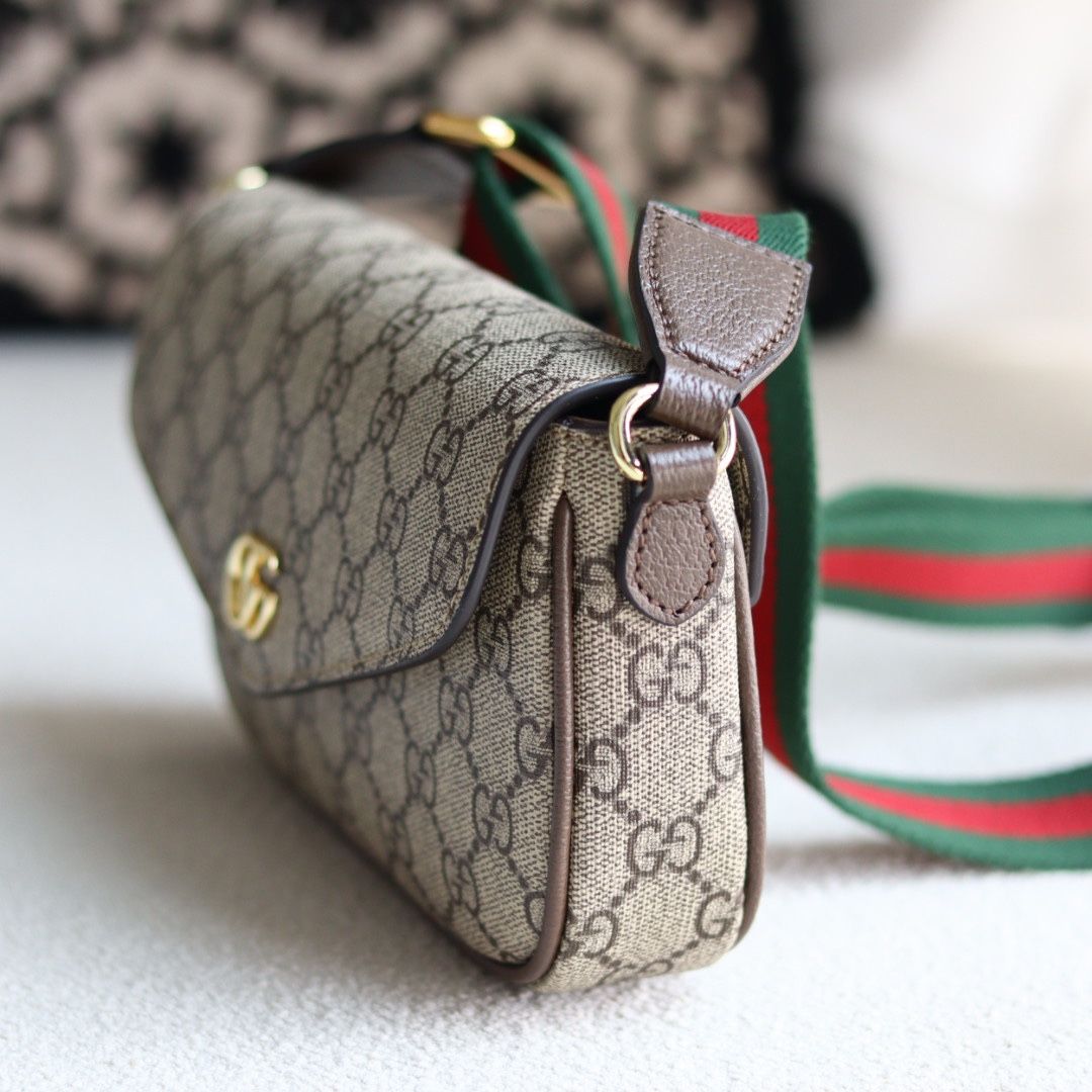 Gucci Ophidia Mini Bag Beige And Ebony Supreme