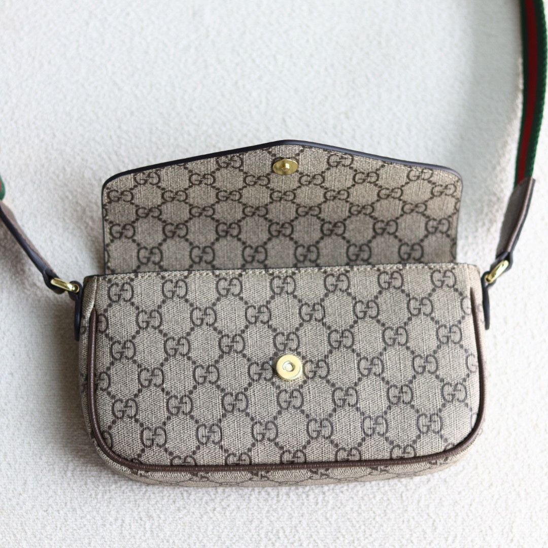 Gucci Ophidia Mini Bag Beige And Ebony Supreme