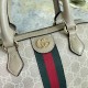 Gucci Ophidia Gg Mini Top Handle Bag Beige And White Canvas