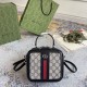 Gucci Ophidia Gg Mini Top Handle Bag Beige And Blue Gg Supreme