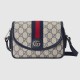 Gucci Ophidia Gg Mini Shoulder Bag Beige And Blue Gg Supreme