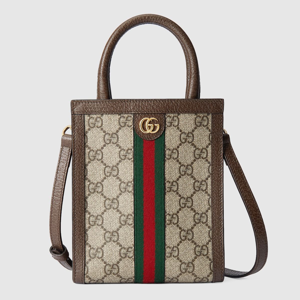 Gucci Ophidia Gg Super Mini Bag Beige And Ebony Gg Supreme