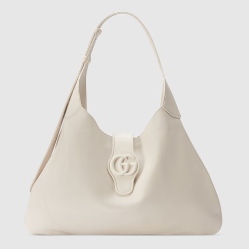 Gucci Aphrodite Large Shoulder Bag White Leather