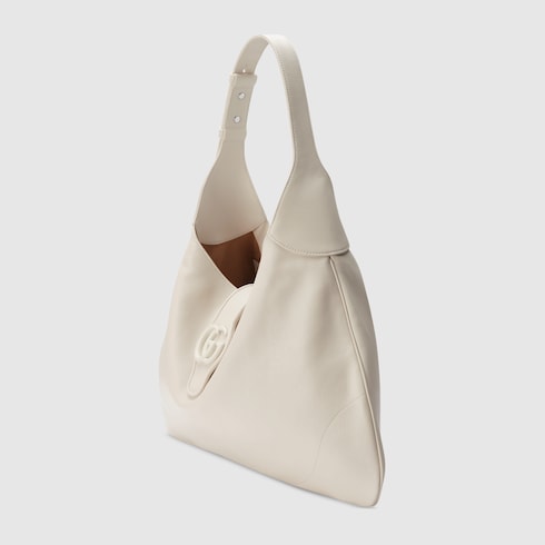 Gucci Aphrodite Large Shoulder Bag White Leather