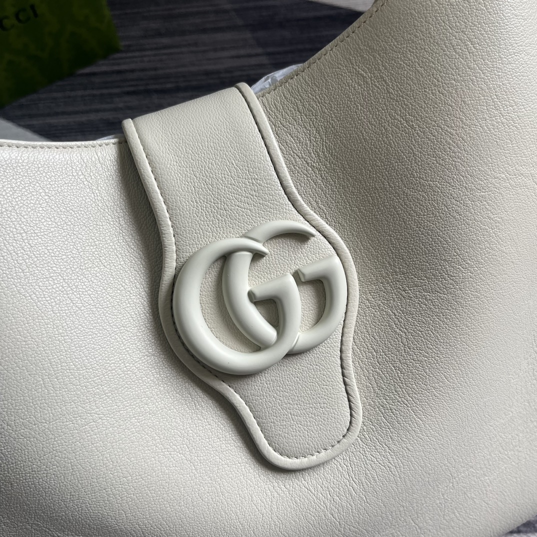 Gucci Aphrodite Large Shoulder Bag White Leather