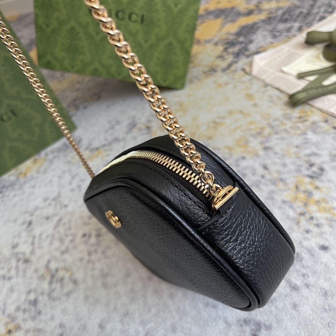 Gucci Gg Marmont Super Mini Shoulder Bag Black Leather