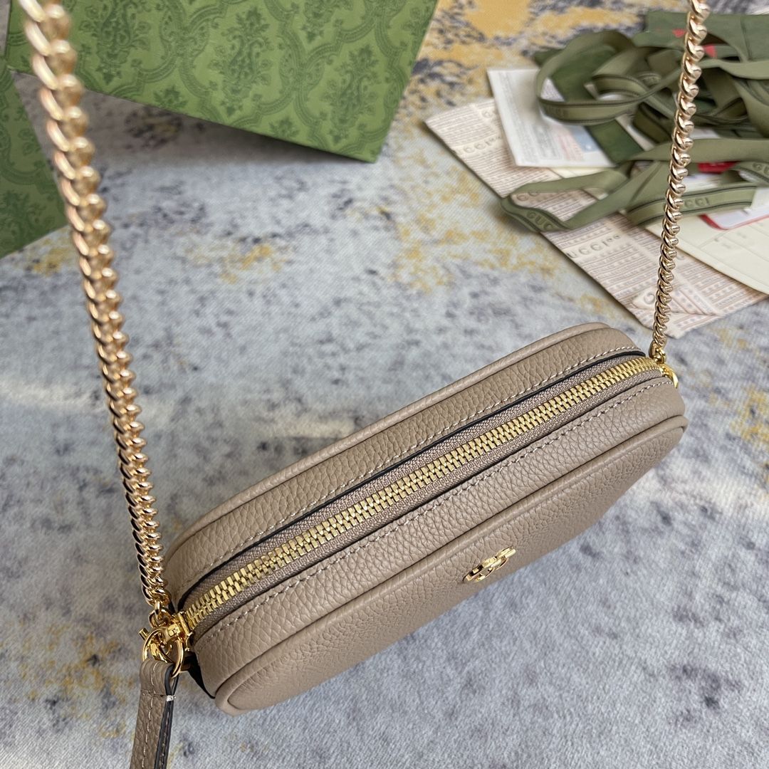 Gucci Gg Marmont Super Mini Shoulder Bag Beige Leather